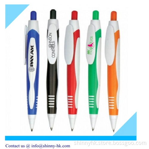 Colorful plastic disposable ballpoint pen